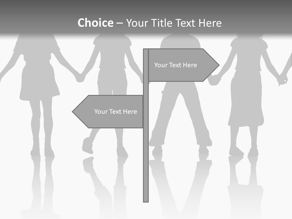 A Group Of People Holding Hands Powerpoint Template PowerPoint Template