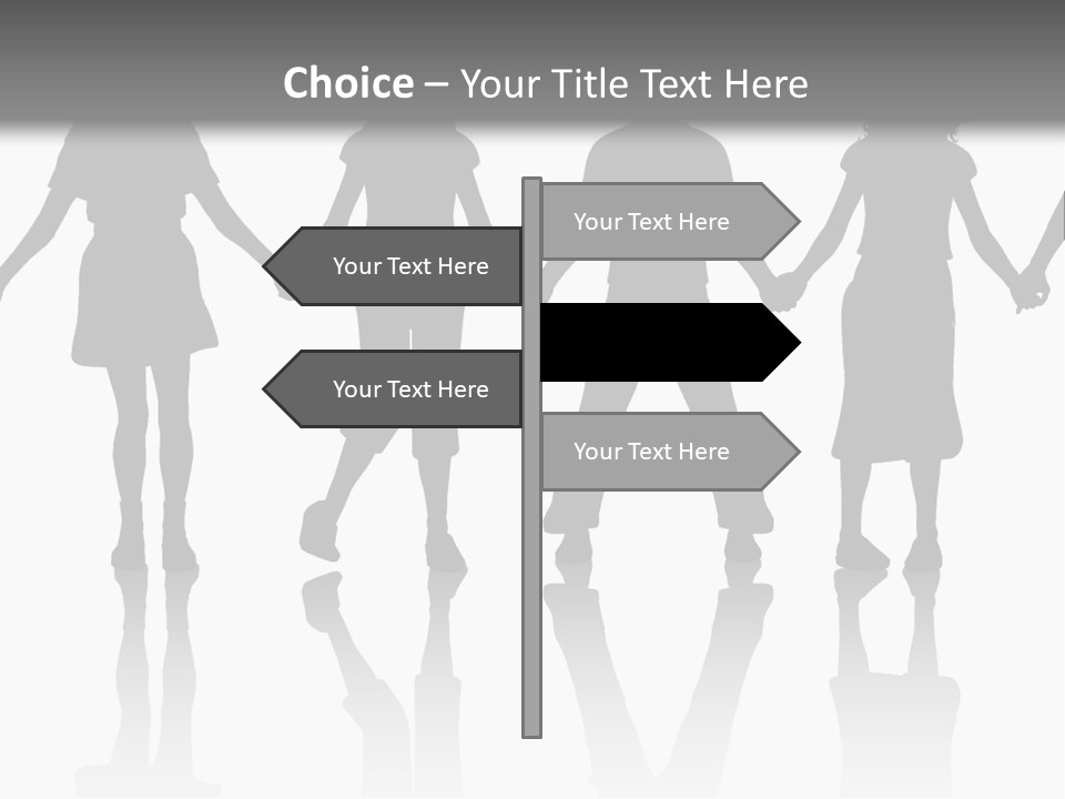 A Group Of People Holding Hands Powerpoint Template PowerPoint Template