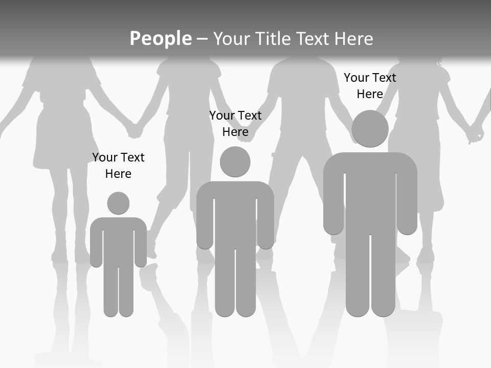 A Group Of People Holding Hands Powerpoint Template PowerPoint Template