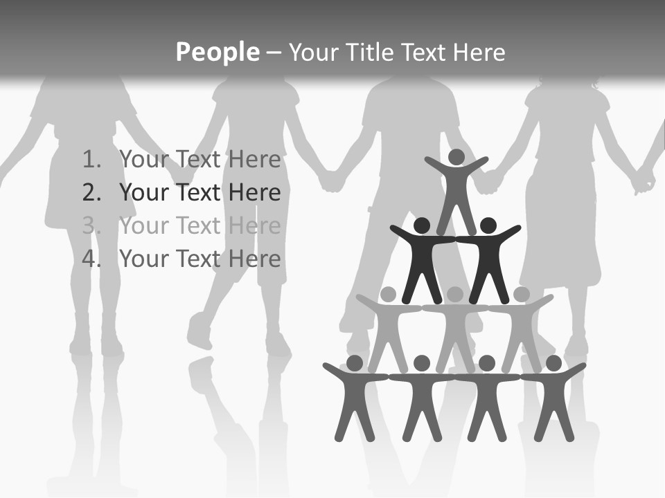 A Group Of People Holding Hands Powerpoint Template PowerPoint Template