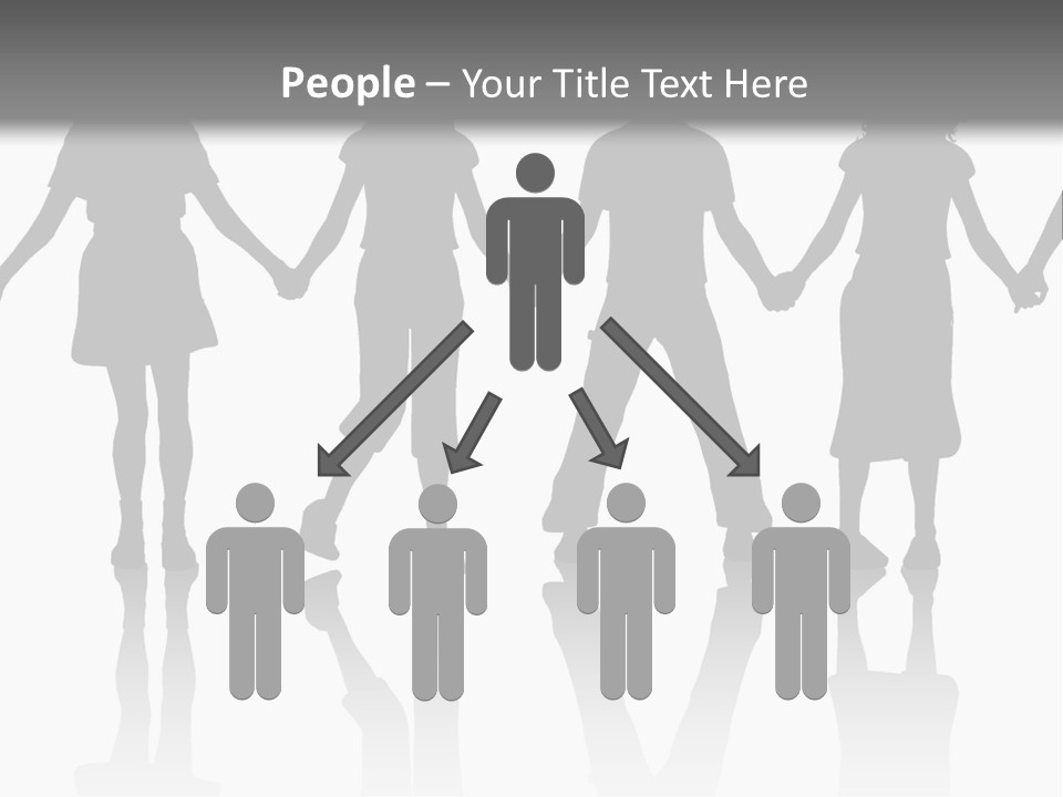 A Group Of People Holding Hands Powerpoint Template PowerPoint Template