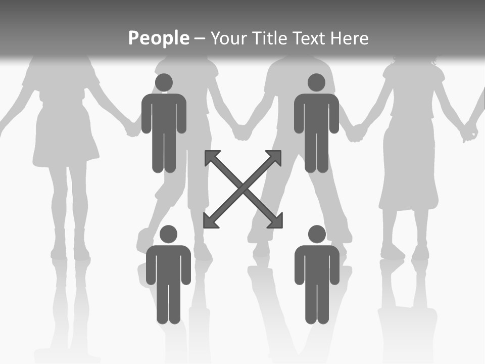 A Group Of People Holding Hands Powerpoint Template PowerPoint Template