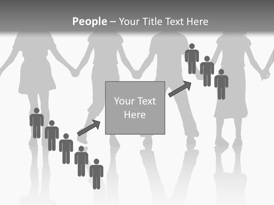 A Group Of People Holding Hands Powerpoint Template PowerPoint Template