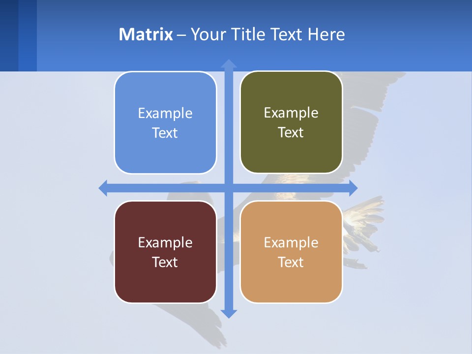 A Pelican Flying Through The Air With A Blue Sky In The Background PowerPoint Template