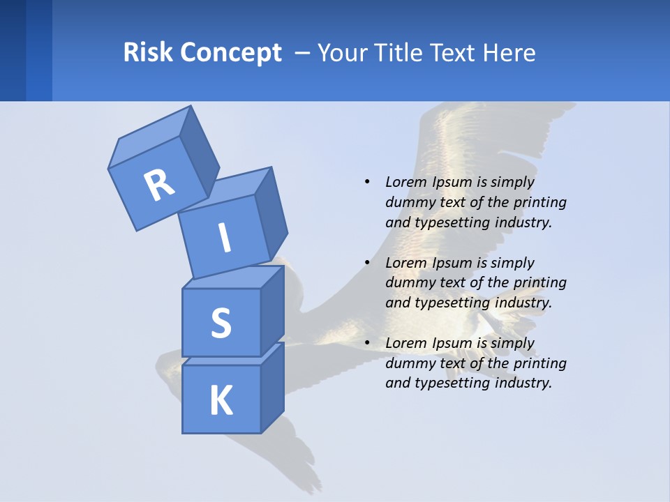 A Pelican Flying Through The Air With A Blue Sky In The Background PowerPoint Template