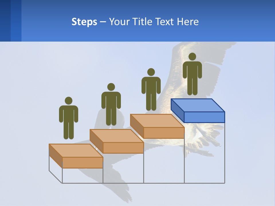 A Pelican Flying Through The Air With A Blue Sky In The Background PowerPoint Template