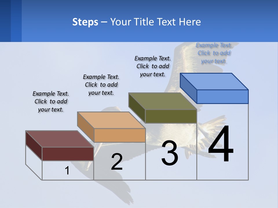 A Pelican Flying Through The Air With A Blue Sky In The Background PowerPoint Template