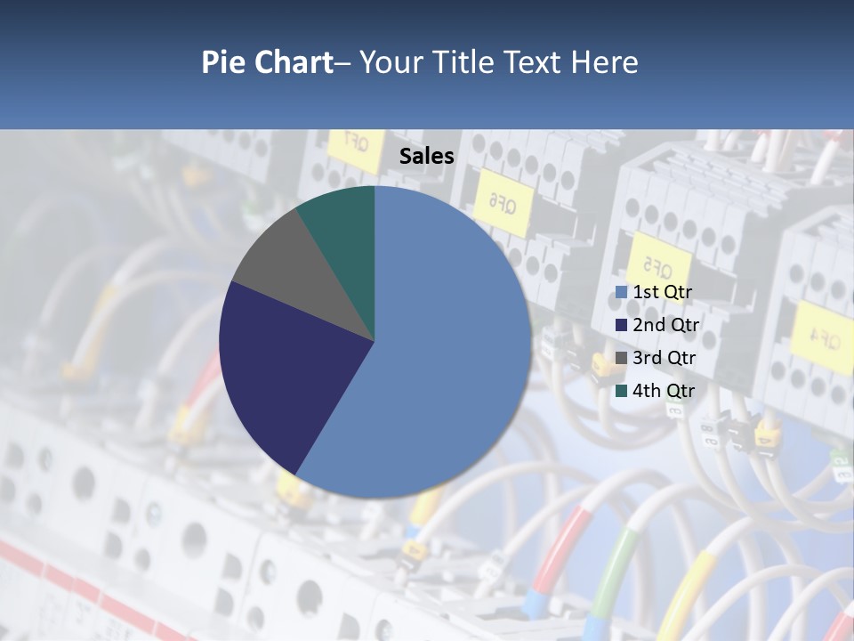 A Group Of Electrical Equipment With Yellow Tags On Them PowerPoint Template