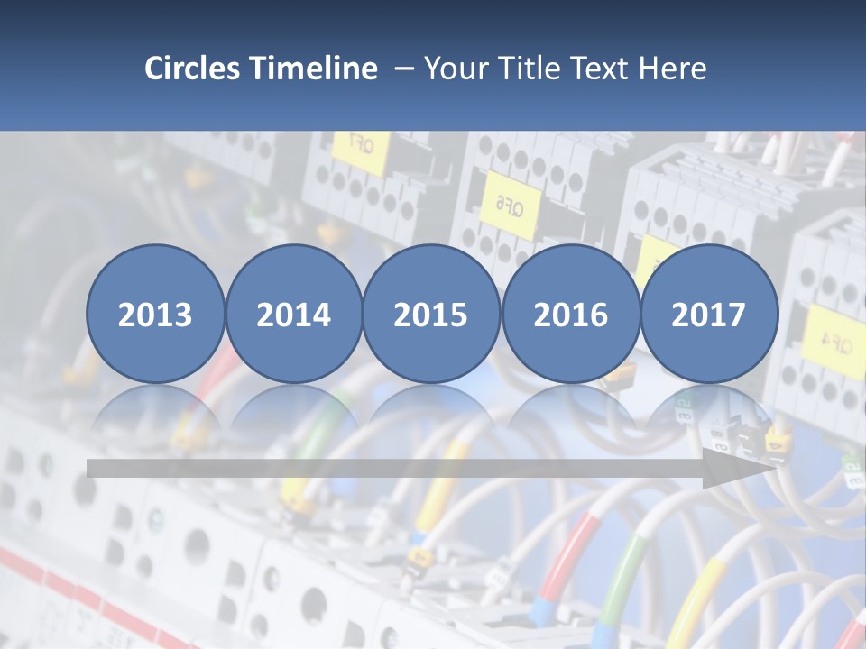A Group Of Electrical Equipment With Yellow Tags On Them PowerPoint Template