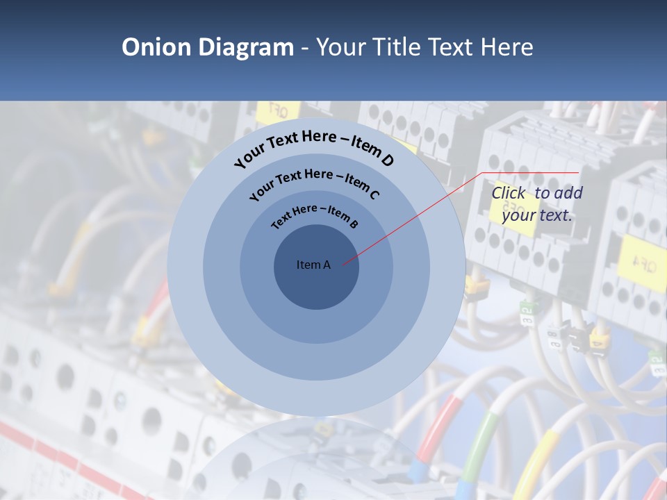 A Group Of Electrical Equipment With Yellow Tags On Them PowerPoint Template