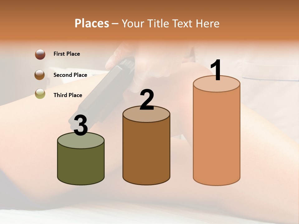 A Woman Getting A Laser On Her Leg PowerPoint Template