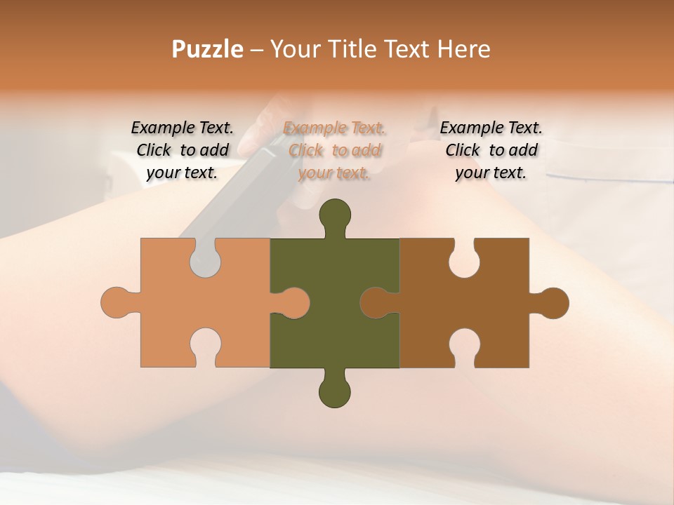 A Woman Getting A Laser On Her Leg PowerPoint Template