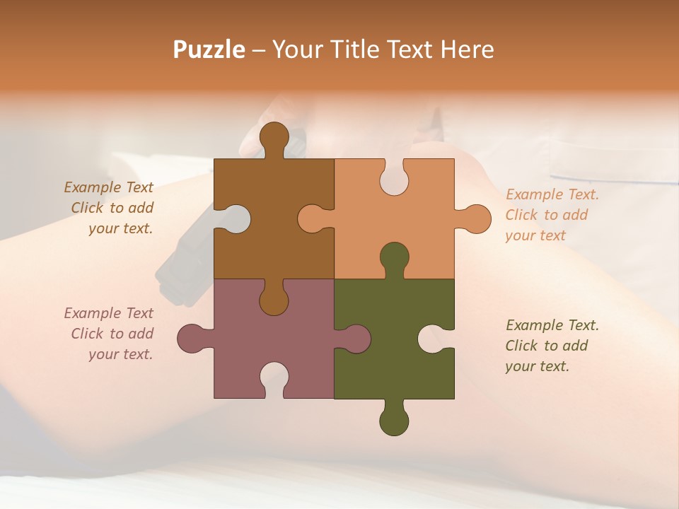 A Woman Getting A Laser On Her Leg PowerPoint Template