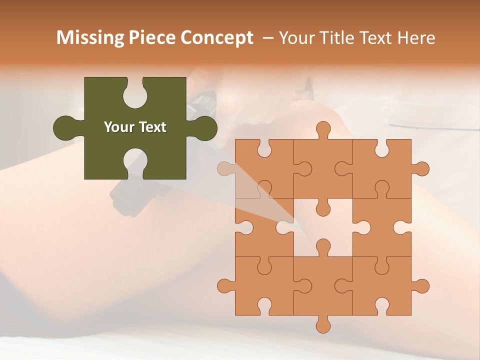 A Woman Getting A Laser On Her Leg PowerPoint Template