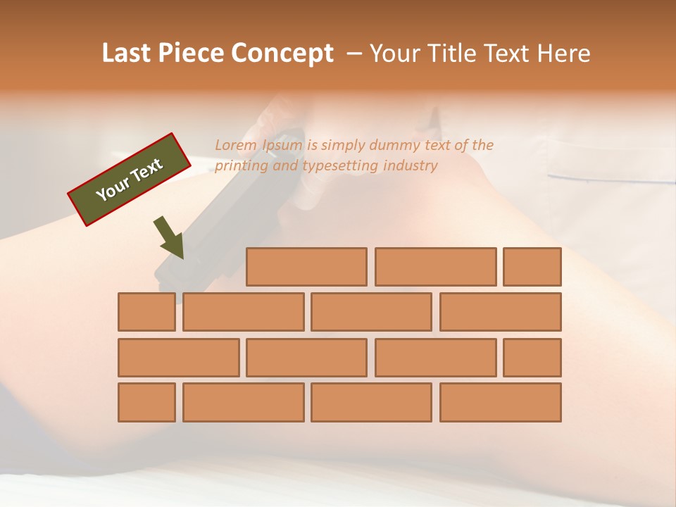 A Woman Getting A Laser On Her Leg PowerPoint Template