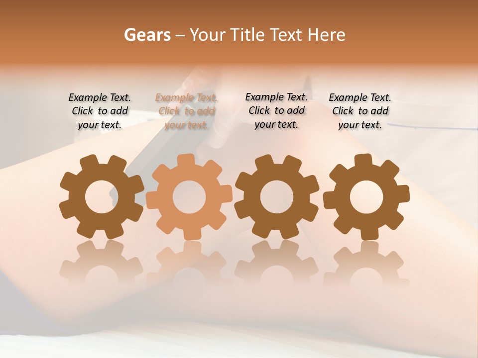 A Woman Getting A Laser On Her Leg PowerPoint Template