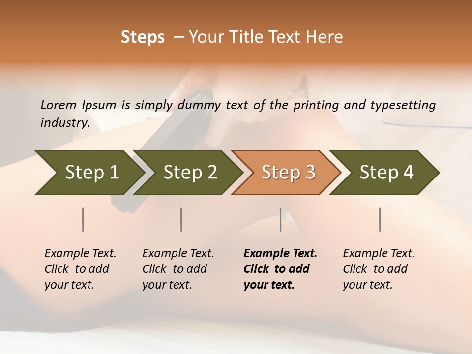 A Woman Getting A Laser On Her Leg PowerPoint Template
