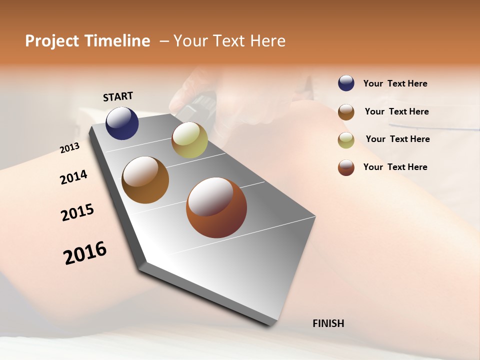 A Woman Getting A Laser On Her Leg PowerPoint Template