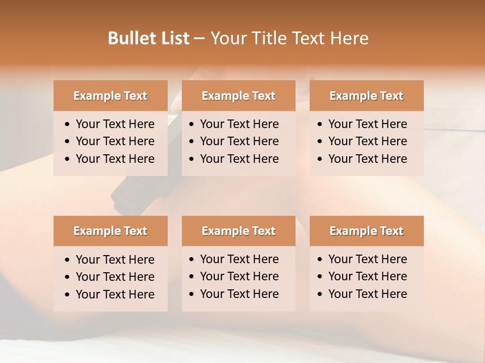 A Woman Getting A Laser On Her Leg PowerPoint Template