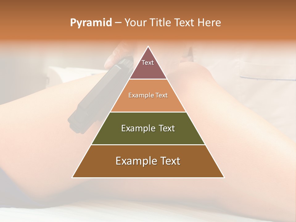 A Woman Getting A Laser On Her Leg PowerPoint Template