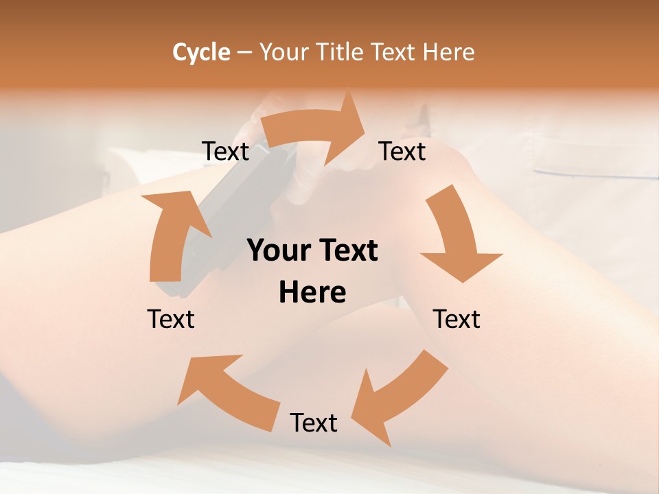 A Woman Getting A Laser On Her Leg PowerPoint Template