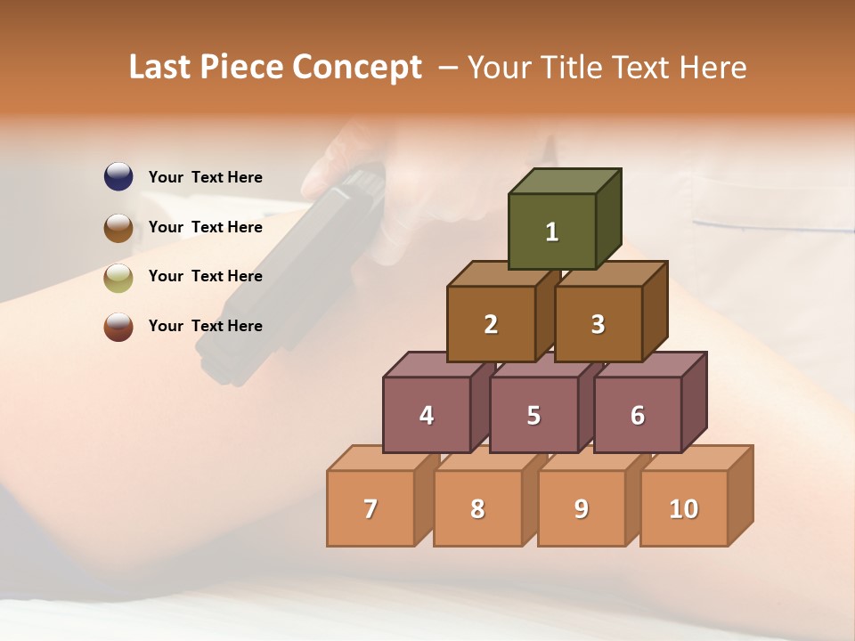 A Woman Getting A Laser On Her Leg PowerPoint Template