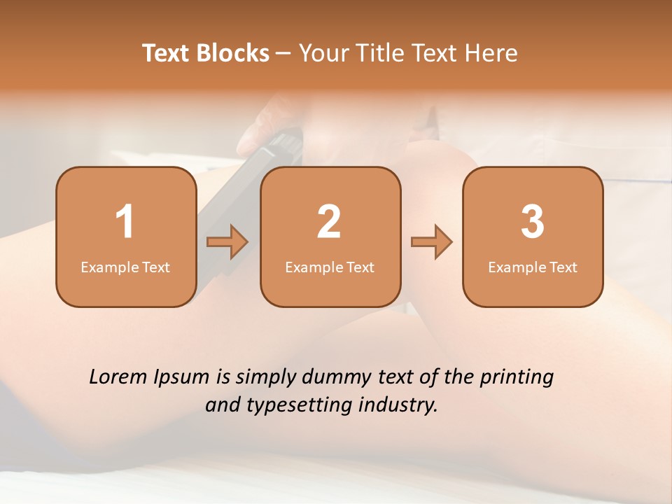 A Woman Getting A Laser On Her Leg PowerPoint Template