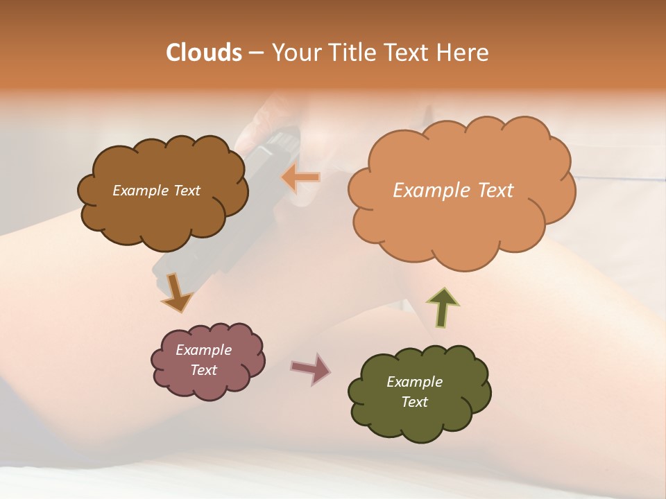 A Woman Getting A Laser On Her Leg PowerPoint Template