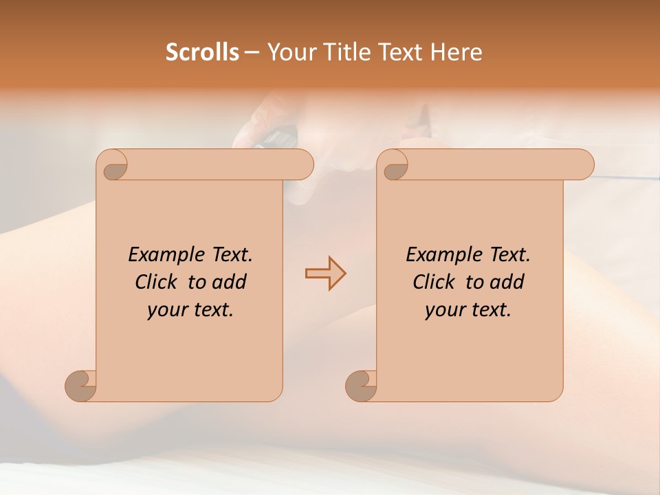 A Woman Getting A Laser On Her Leg PowerPoint Template