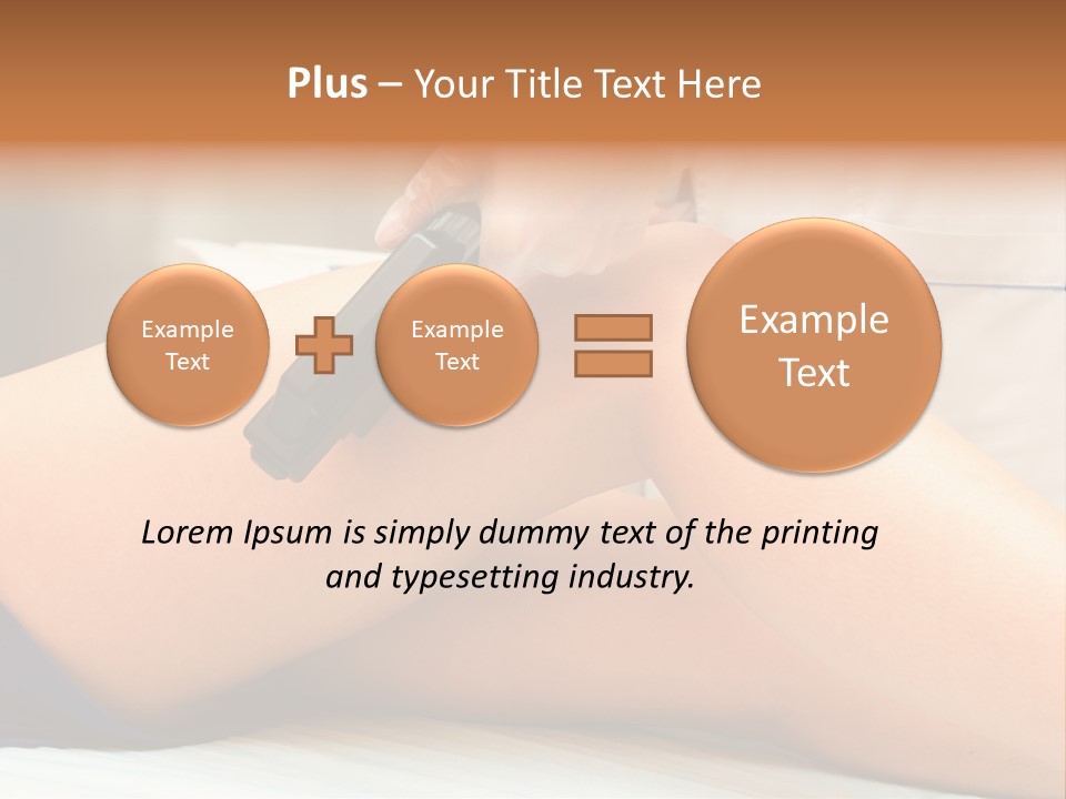 A Woman Getting A Laser On Her Leg PowerPoint Template