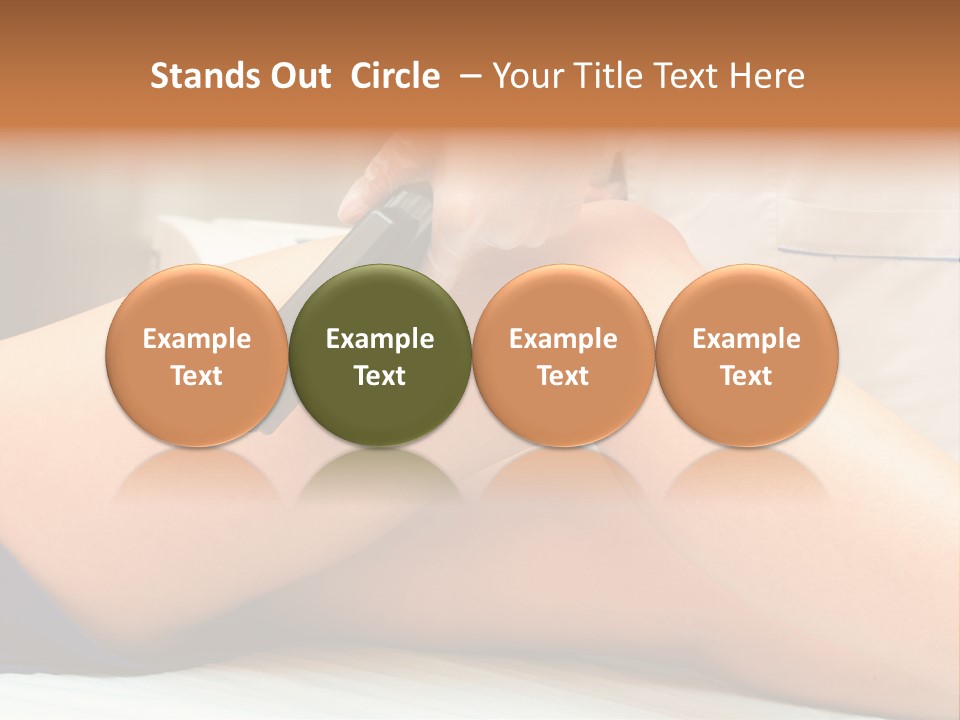 A Woman Getting A Laser On Her Leg PowerPoint Template