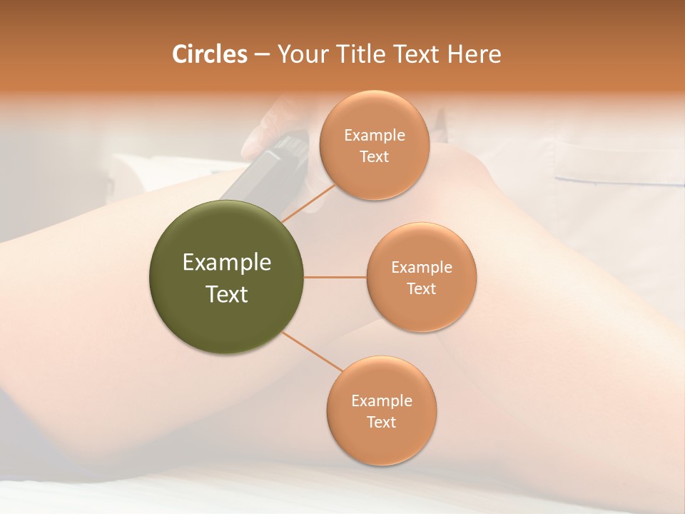 A Woman Getting A Laser On Her Leg PowerPoint Template