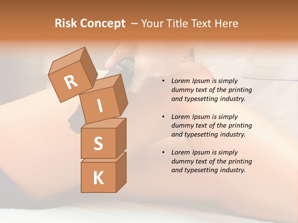 A Woman Getting A Laser On Her Leg PowerPoint Template