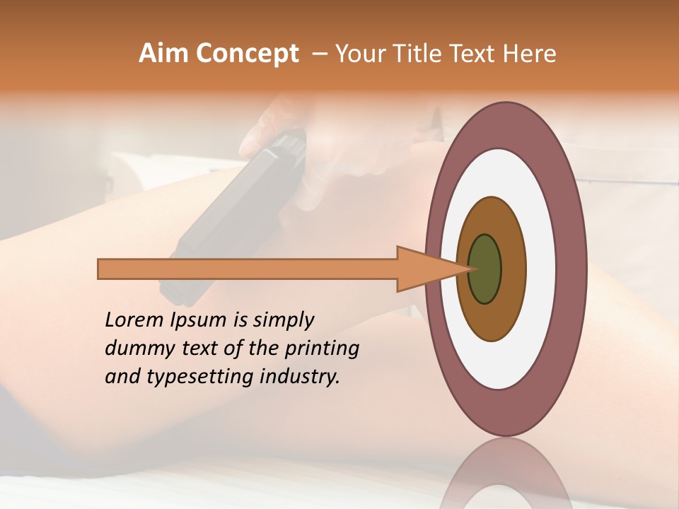 A Woman Getting A Laser On Her Leg PowerPoint Template