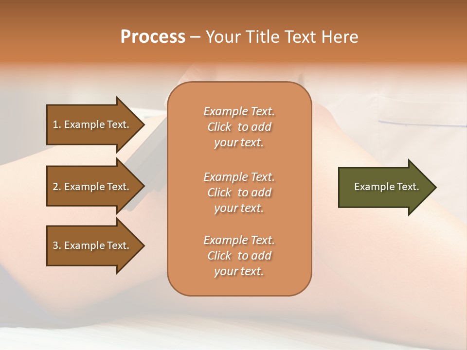 A Woman Getting A Laser On Her Leg PowerPoint Template