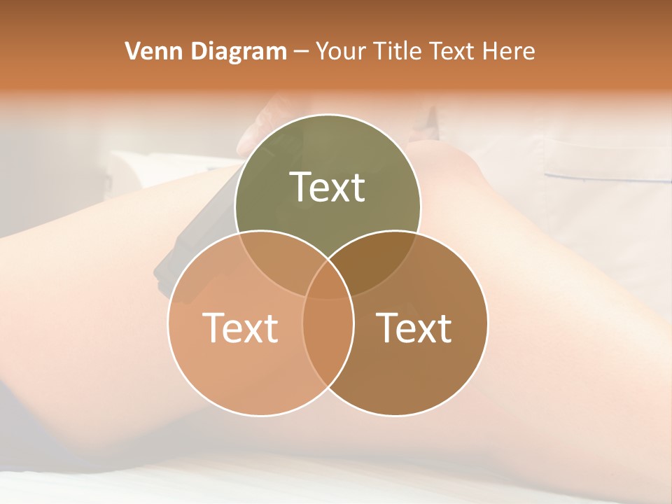 A Woman Getting A Laser On Her Leg PowerPoint Template