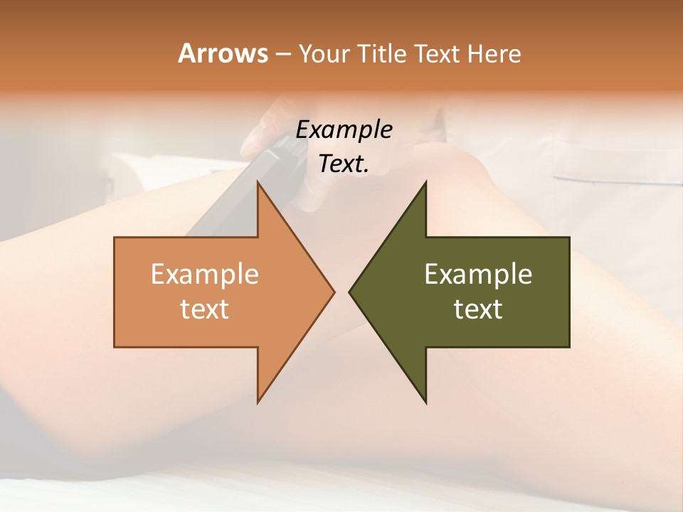 A Woman Getting A Laser On Her Leg PowerPoint Template