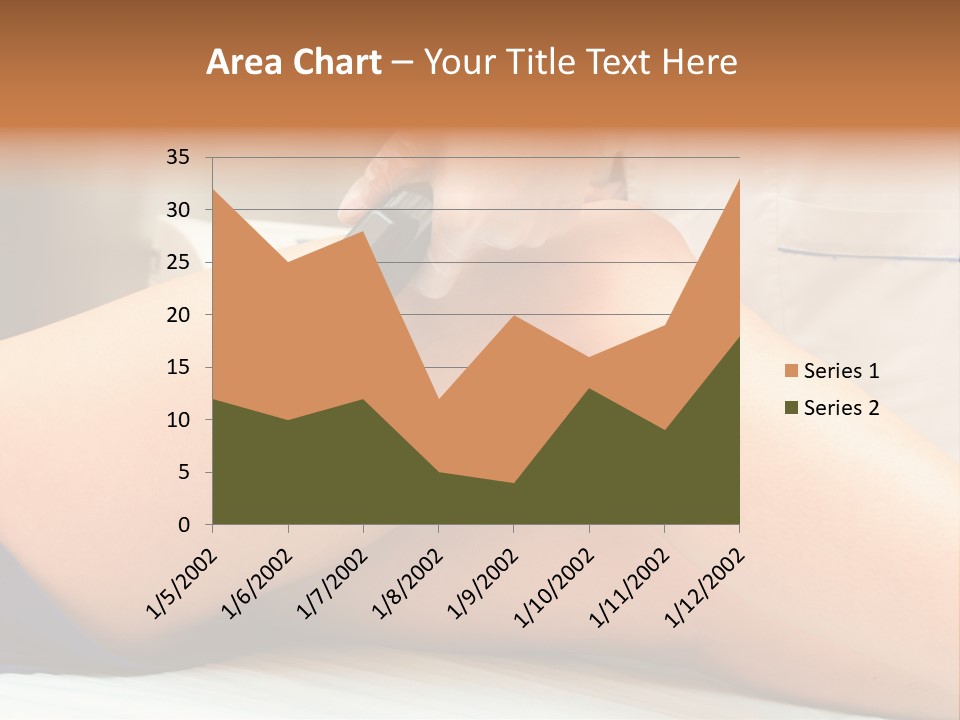 A Woman Getting A Laser On Her Leg PowerPoint Template