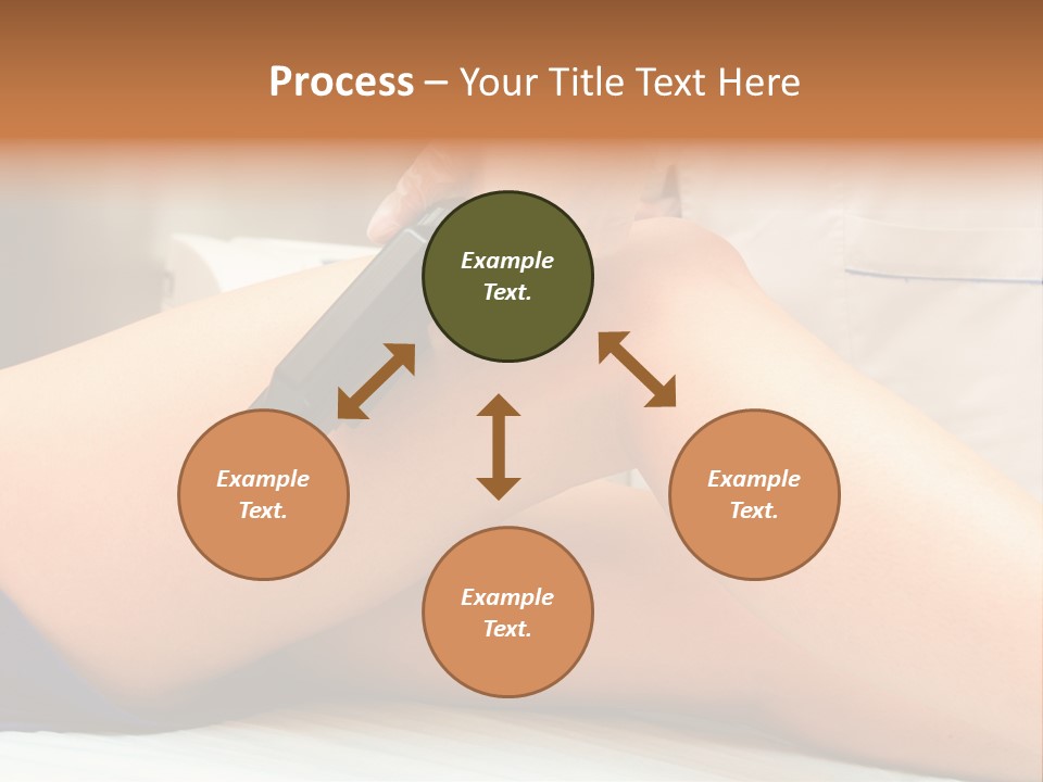 A Woman Getting A Laser On Her Leg PowerPoint Template