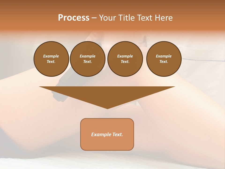 A Woman Getting A Laser On Her Leg PowerPoint Template