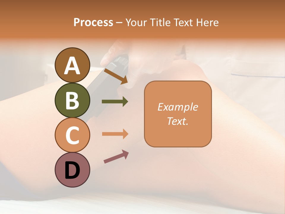 A Woman Getting A Laser On Her Leg PowerPoint Template