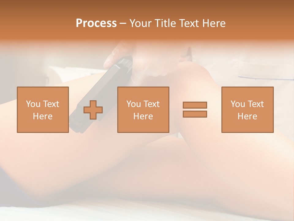 A Woman Getting A Laser On Her Leg PowerPoint Template