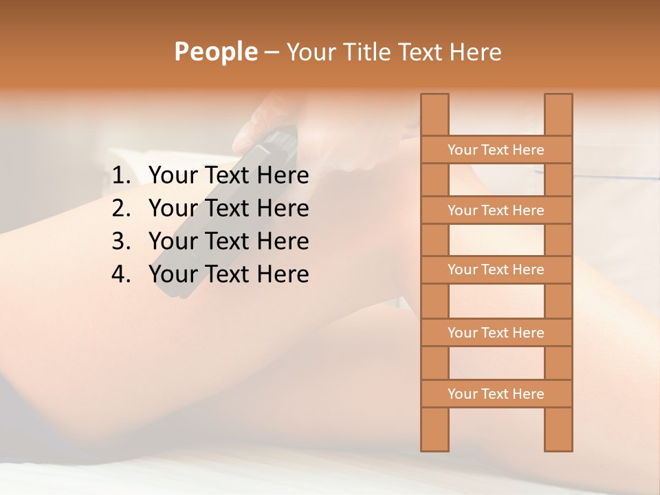 A Woman Getting A Laser On Her Leg PowerPoint Template