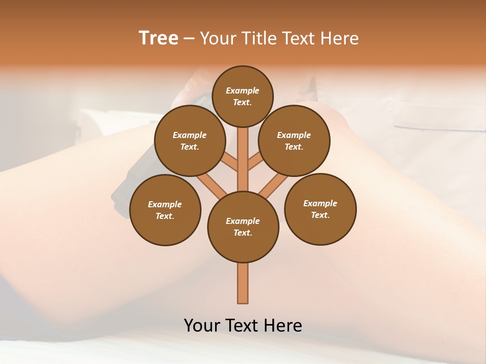 A Woman Getting A Laser On Her Leg PowerPoint Template