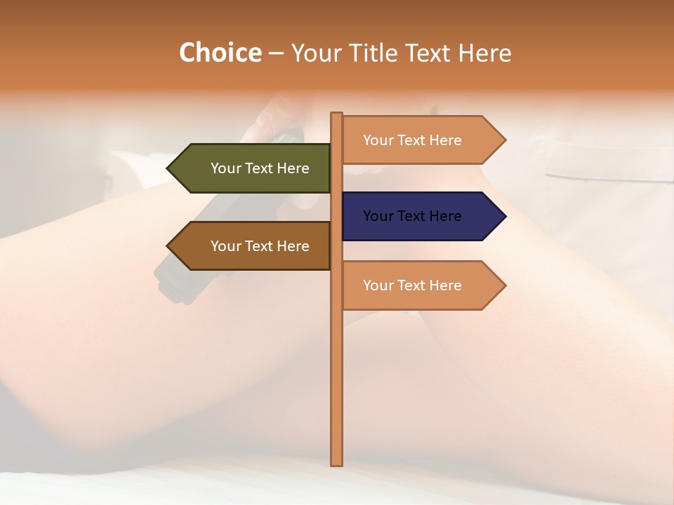 A Woman Getting A Laser On Her Leg PowerPoint Template