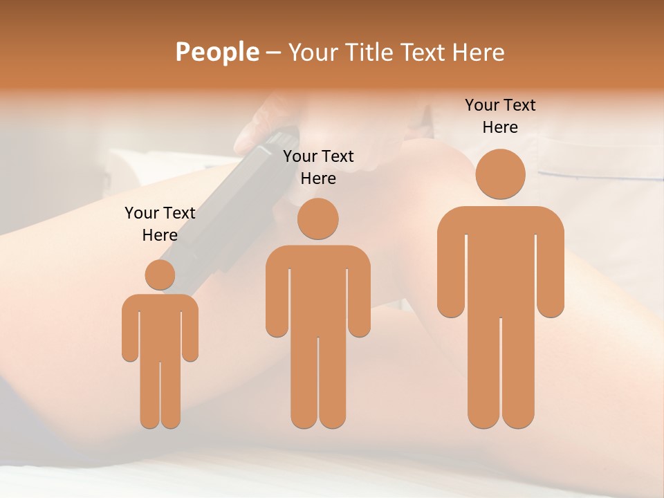 A Woman Getting A Laser On Her Leg PowerPoint Template