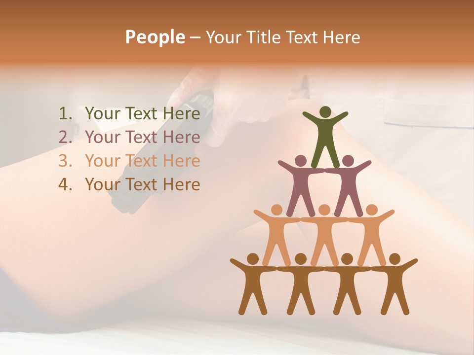 A Woman Getting A Laser On Her Leg PowerPoint Template