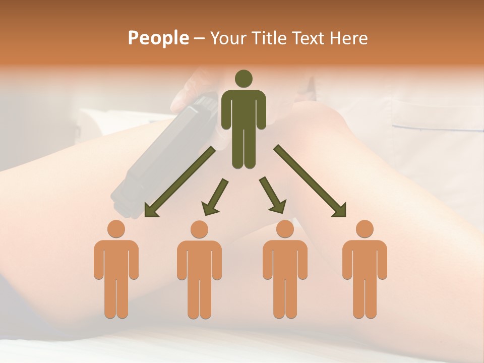 A Woman Getting A Laser On Her Leg PowerPoint Template