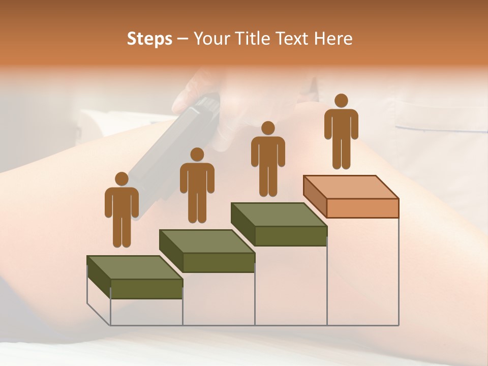 A Woman Getting A Laser On Her Leg PowerPoint Template