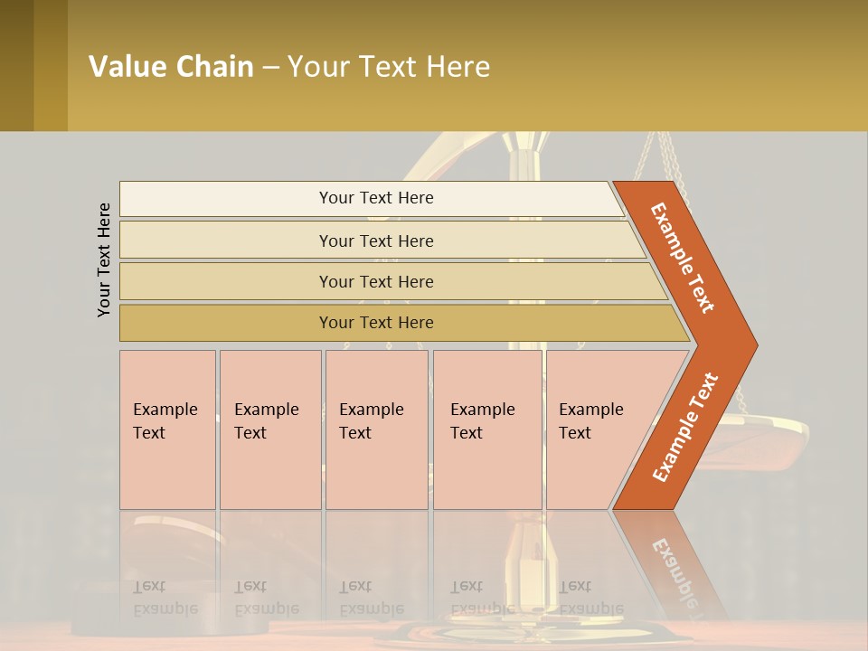 A Judge's Scale With A Gaven And A Bookcase In The Background PowerPoint Template